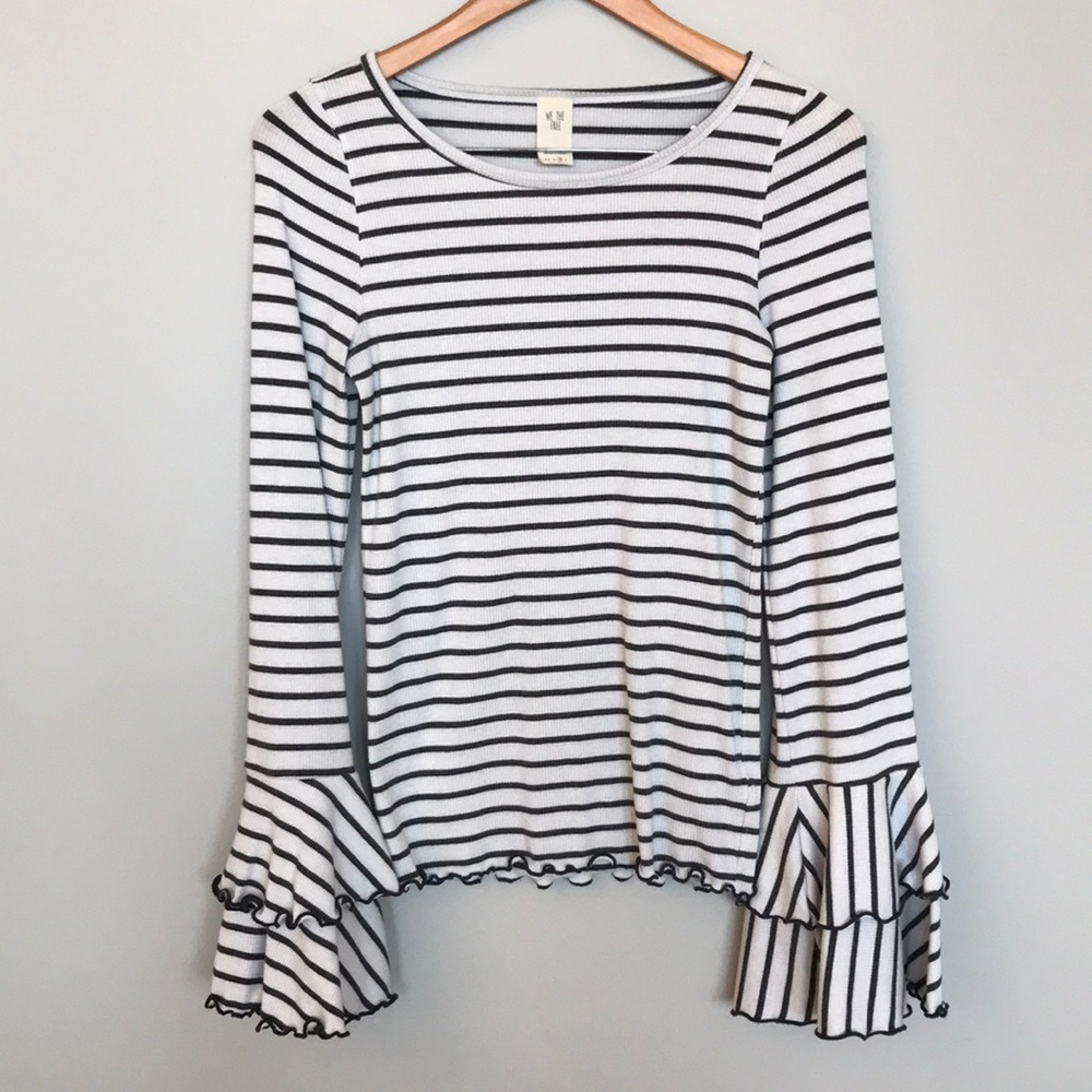 We The Free Bell Sleeve Striped Top